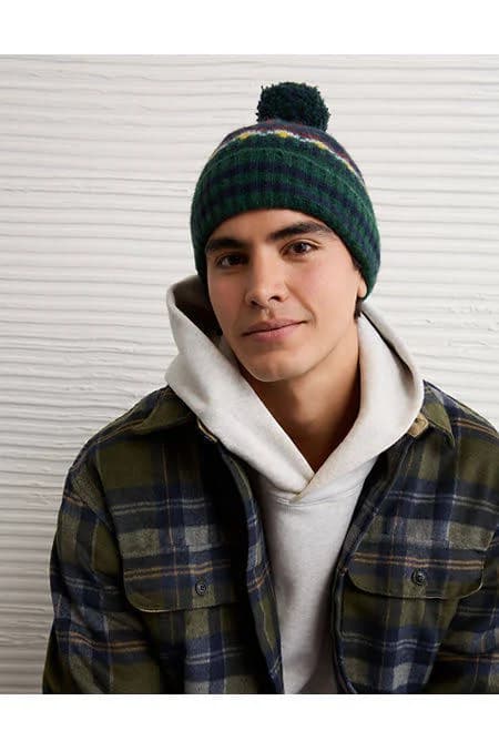AE Fairisle Pom Beanie
