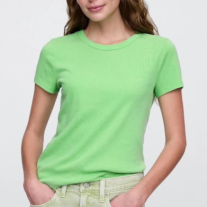 Gap Women's Ribbed Crewneck T-Shirt