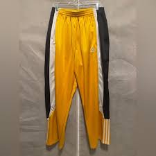 adidas | Pants | Adidas Track Pants Mens L Yellow Black Atv0 3stripes Tearaway Vintage Y2k | Poshmark