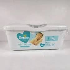 Pampers Sensitive Baby Wipes 64 Count Pop Up Container Refillable New SEALED