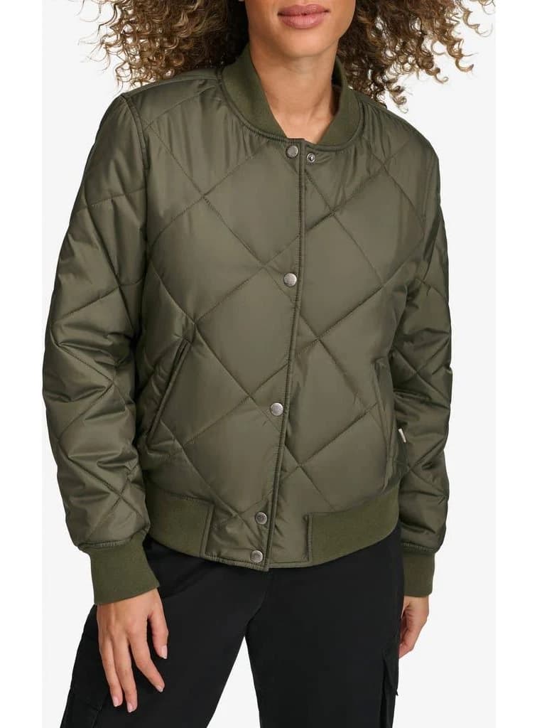 Levi's Women's Diamond Quilted Sherpa-Lined Bomber Jacket