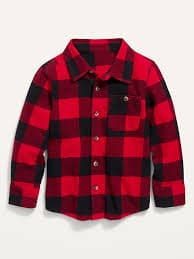Long-Sleeve Plaid Pocket Shirt for Toddler Boys | Old Navy