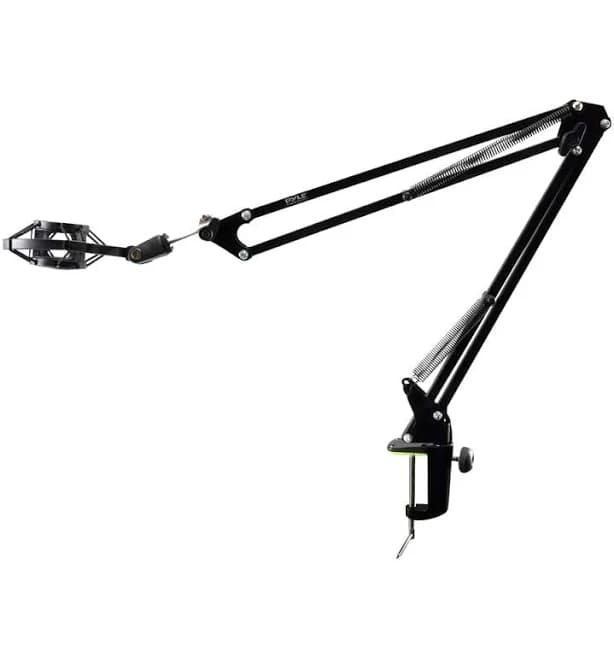 Pyle Adjustable Boom Arm Microphone Stand with Shock Mount PMKSH01