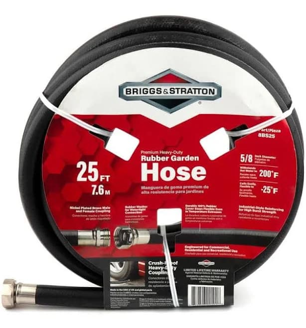 Briggs and Stratton 8BS25 Heavy-Duty Rubber Garden Hose