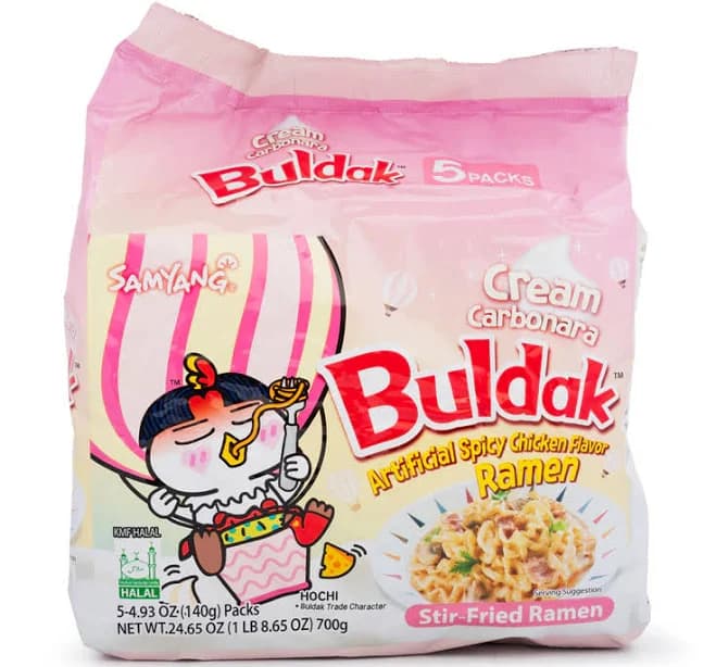 Samyang Buldak Cream Carbonara Hot Chicken Ramen Noodles