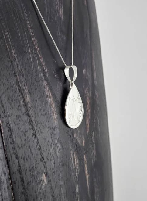 .999 Fine Silver Crystal Cluster Pendant