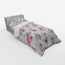 Rose Duvet Cover Set, Blooming English Rose Watercolor Painting Style Garden Shabby Form Wild Flowers, Bedding Set with Shams and Fitted Sheet, 3 Sizes, by Ambesonne - Walmart.com