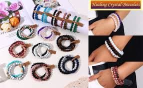 Amazon.com: SONNYX 3Pcs 8mm Semi-Precious Gemstones Beaded Bracelets for Women Men Healing Crystal Stone Bracelet Stretch Round Beaded Elastic Bracelets Unisex Jewelry Gifts(White): Clothing, Shoes & Jewelry