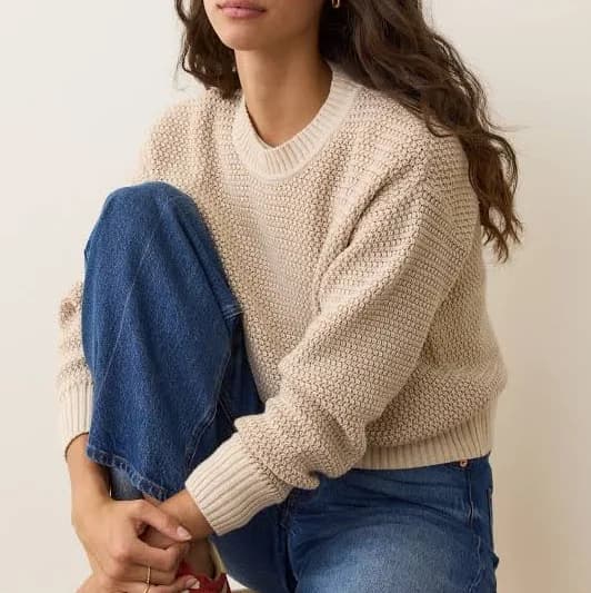 Marine Layer Women's Robin Textured Crewneck Sweater