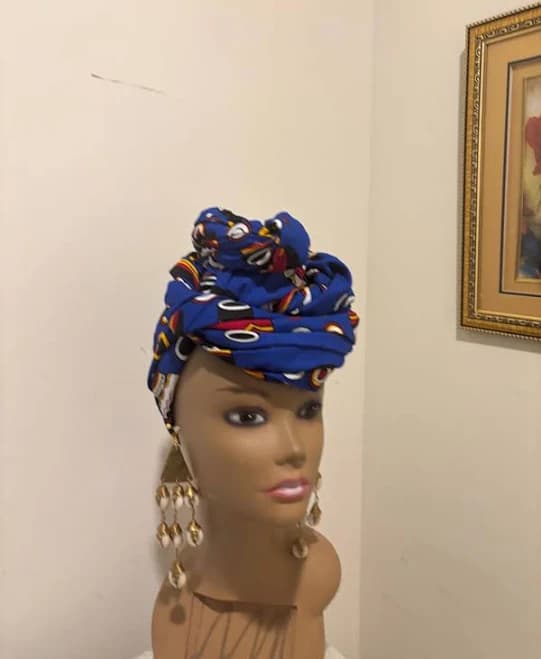 African Print Headwrap & Earrings Set