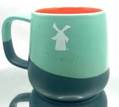 Dutch Bros Mug Coffee Tea Cup Winter Holiday Collectible DB Teal Blue Green