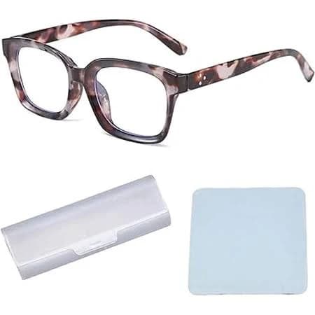 Tortoiseshell Reading Glasses Blue Light Blocking Oversized Square Readers, Tortoiseshell Glasses for Women Men, Size: One size