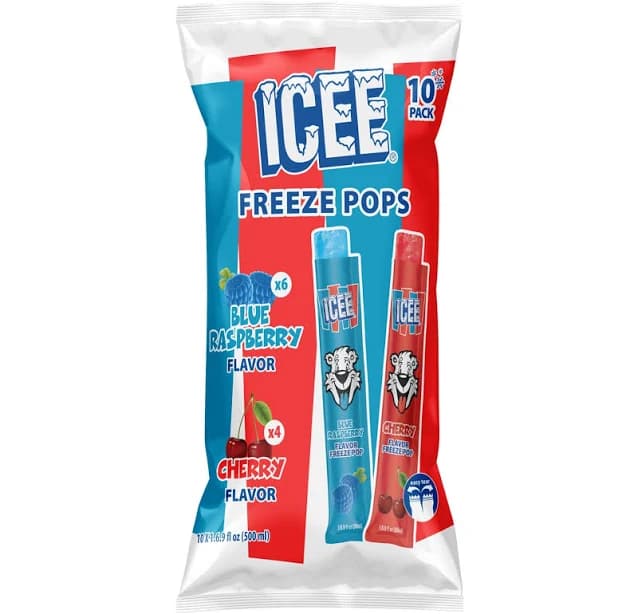 ICEE Freeze Pops Blue Raspberry & Cherry Variety Pack