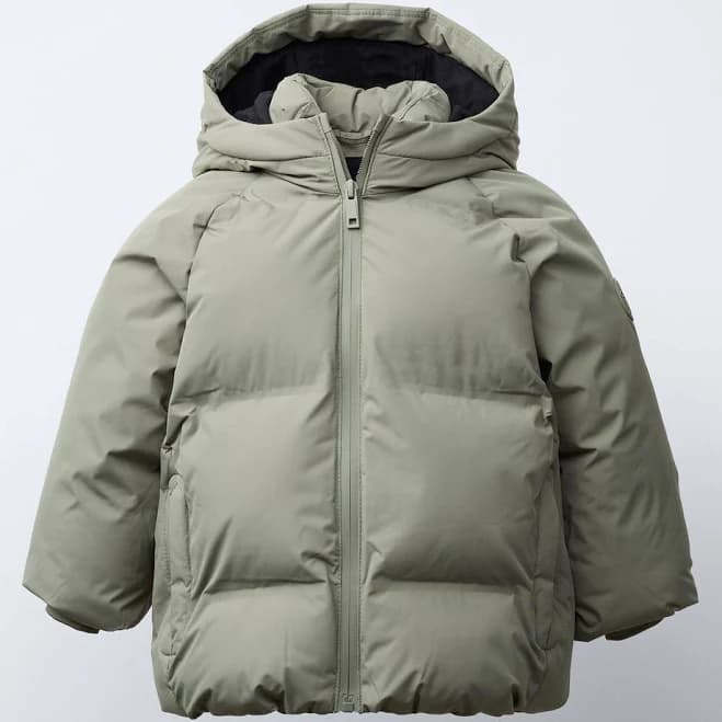 Zara Kids Water Repellent Puffer Coat
