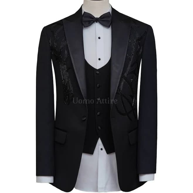 3-Piece Black Tuxedo Suit