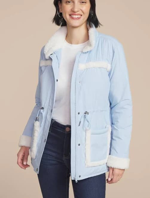 maurices Women's Sherpa Trim Puffer Jacket