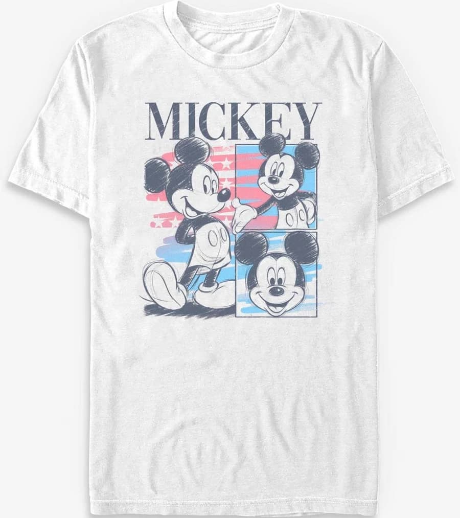 Disney Mickey Mouse Sketch Graphic T-Shirt