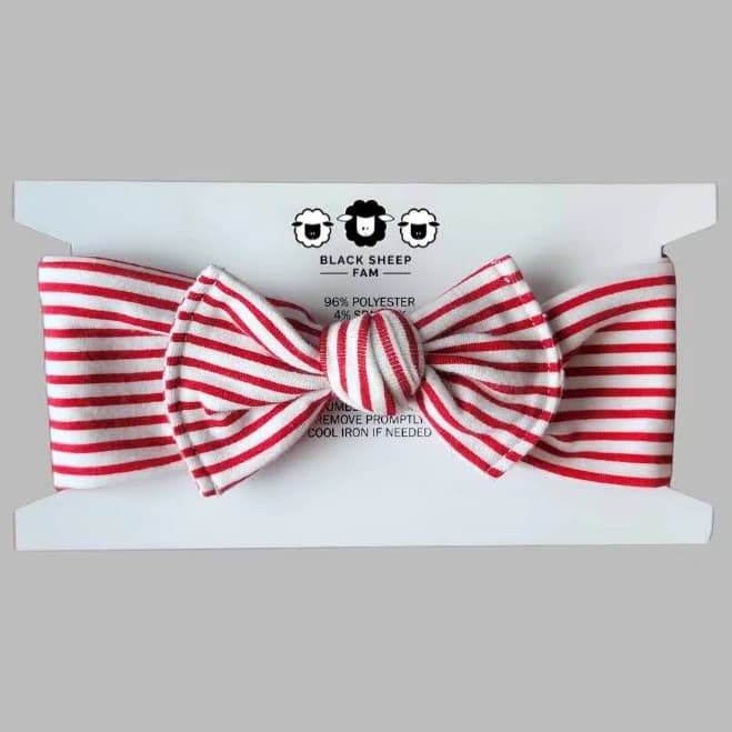 Cozy Stripe Bow Headband