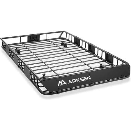 Huang 64 inch Universal Roof Rack Cargo Carrier, 150 LB Capacity with Extension, Black