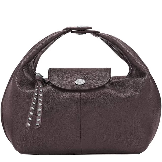 longchamp 'Le Pliage Portobello Xs' Red Handbag With Logo Embossed On The Front In Leather Woman