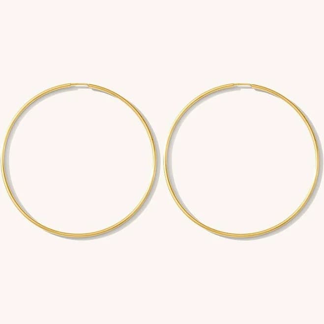Sterling Silver Thin Hoop Earrings