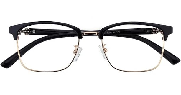 Rectangle Black/Golden Glasses