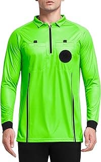 Men's Pro Soccer Referee Jersey Long Sleeve Ref Shirt