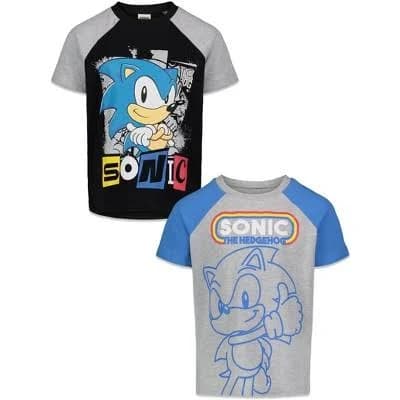 Boys Sega Sonic The Hedgehog 2-Pack T-Shirts