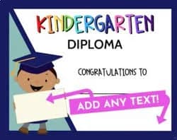 Kindergarten Graduation Diplomas & End of The Year Award Certificates - Editable