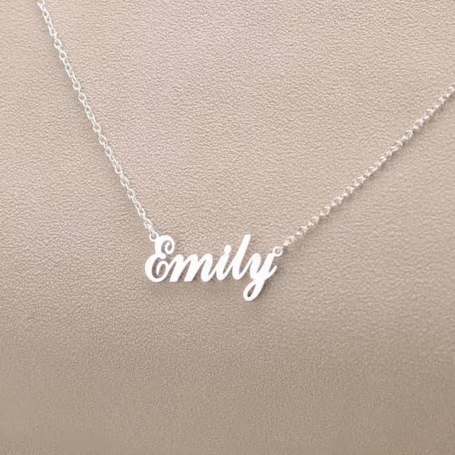 Personalized Dainty Silver Name Necklace