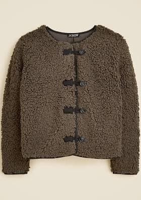 J.Crew Women's Sherpa Fleece Toggle Jacket