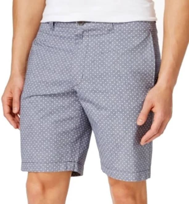 Club Room Men's Polka Dot Flat Front Casual Shorts