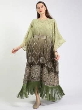 Jalabiya with Gold Embroidery