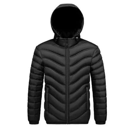 Men's Versatile Quilted Puffer Jacket with Hood