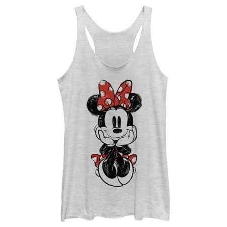 Disney Women's Minnie Mouse Sketch Racerback Tank Top