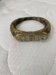 Parts of Four Thin Roman Bracelet Aquamarine inlay | eBay