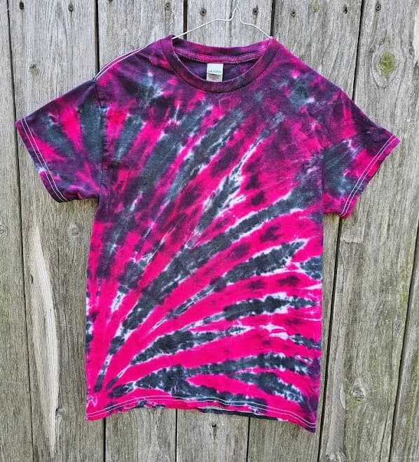 Starburst Corner Spiral Tie Dye Tee Shirt