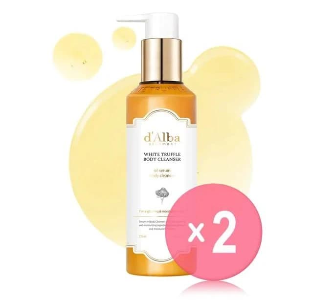 d'Alba White Truffle Oil Serum Body Cleanser 2pcs Bundle Set 275ml X 2 Pcs