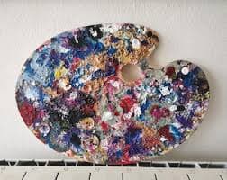 Vintage Palette Decor, Old Art Palette, Painting Palette, Palette Wall Art, Artist Palette Wall Decoration, Colorful Wall Decoration - Etsy