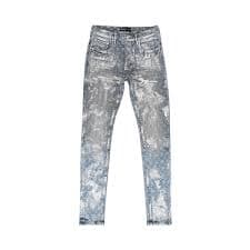 Buy PURPLE BRAND Jacquard Monogram Skinny Jeans 'Holographic Indigo' - P001 HIJM322 | GOAT