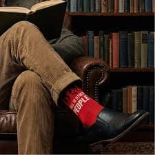 Hell is Other People Socks Men's Dress Socks in Black and Red | Funny – The Bullish Store