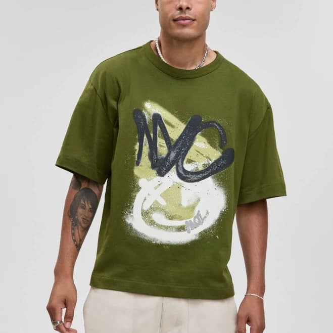 Mode of One Men's Relaxed-Fit Graffiti Graphic T-Shirt