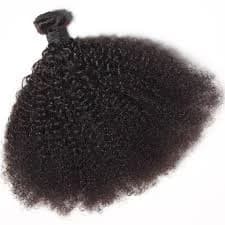 100% Human Virgin Hair Kinky Curly Hair Bundles Natural Black Color