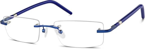 Zenni Men's Rectangle Rimless Glasses