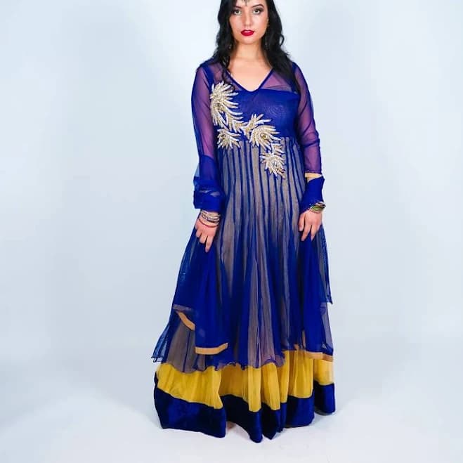 Silk Embroidery Gown
