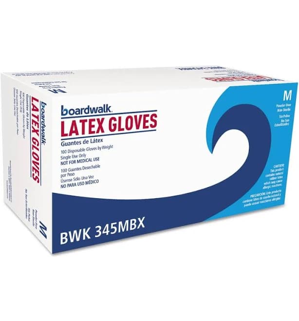 Boardwalk General-Purpose Latex Gloves Powder-Free