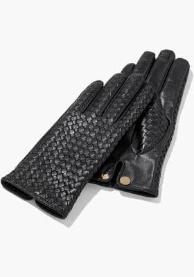 Talbots Women's Woven Leather Gloves