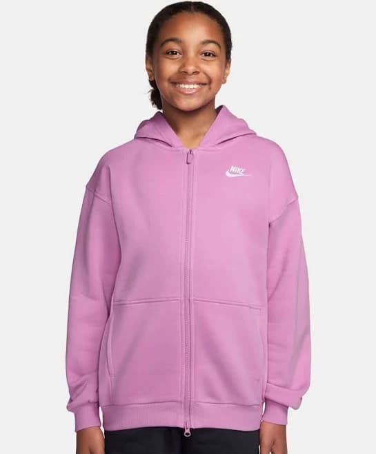 Kids' Nike Sportswear Club Fleece Oversized Full Zip Hoodie