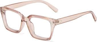 EYLRIM Classic Thick Square Frame Clear Lens Glasses for Women Men Non Prescription Eyeglasses, A91 Transparent Grey, M: Buy Online at Best Price in UAE - Amazon.ae