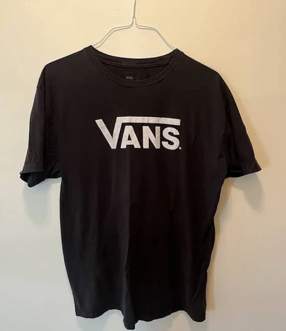 Vans Men's Classic Logo T Shirt Black Large